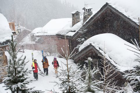 france village skiing athletes