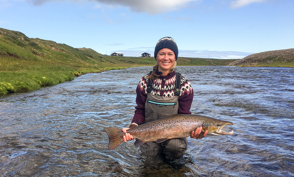 Iceland luxury salmon fishing Holkna river