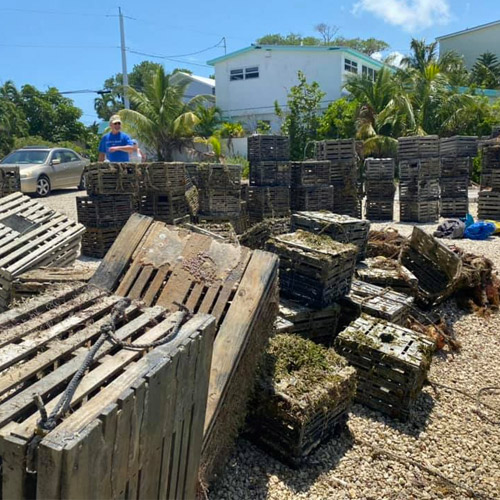 Ghost traps collected as part of the OceanAid 360 ocean clean up project
